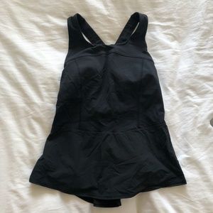 SOLD lululemon peplum tank, size 4 in black
